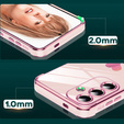 Obal na mobil pre Samsung Galaxy S25 FE, Electro heart, ružové rose gold