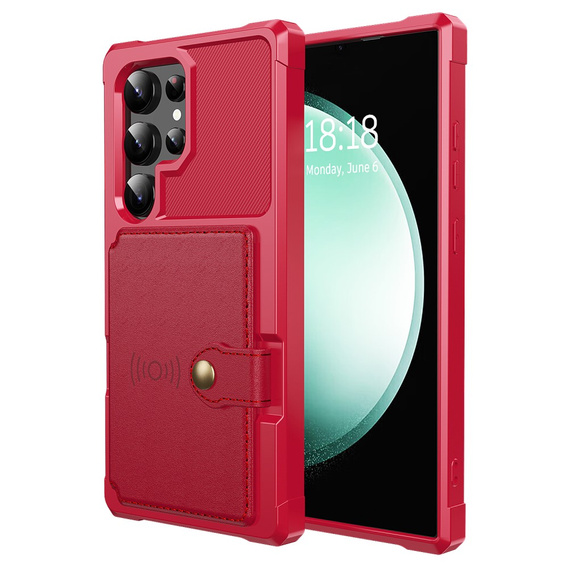 Puzdro pre Samsung Galaxy S25 Ultra, Card Holder Kickstand, čierne