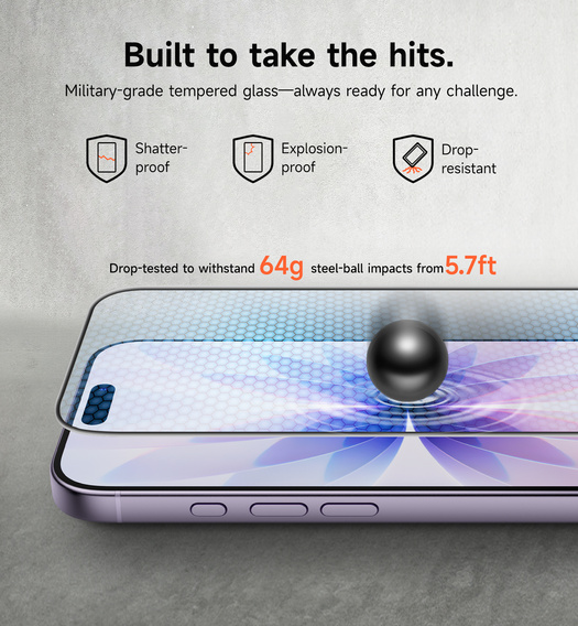 2x tvrdené sklo SURITCH pre iPhone 17/16 Pro