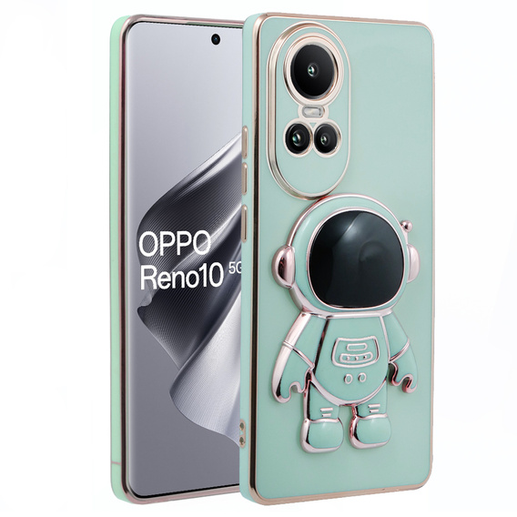 Obal na mobil pre Oppo Reno 10 / 10 Pro, Astronaut, zelený