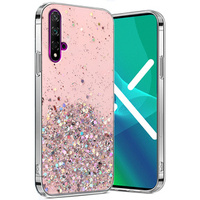 Obal na mobil pre Huawei Nova 5T/Honor 20, Glittery, ružové