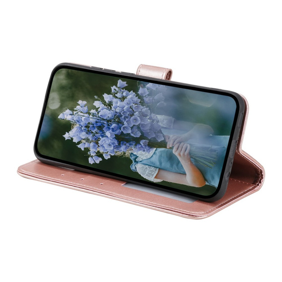 Klapkové puzdro pre Samsung Galaxy A14 4G/5G, Mandala, ružové rose gold