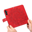 Klapkové puzdro pre Samsung Galaxy A14 4G/5G, Mandala Flower, červené