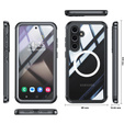 Puzdro pre Samsung Galaxy S25+ Plus, Shockproof, so sklom, pre MagSafe, čierne
