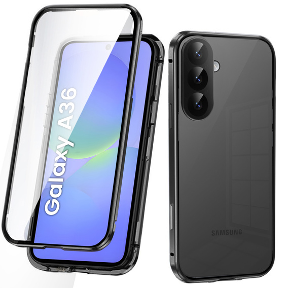 Puzdro pre Samsung Galaxy A36, Magnetic Dual Glass, čierne