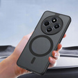 Puzdro pre Xiaomi Redmi 14C / Xiaomi Poco C75, pre MagSafe, ERBORD Matt Case, čierny + sklo na displej