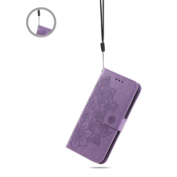 Klapkové puzdro pre Xiaomi Redmi 13C / Poco C65, Mandala Flower, fialové
