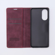 Puzdro pre Oppo A78 4G, ERBORD Vintage, peňaženka s chlopňou, červené