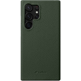 Puzdro MELKCO pre Samsung Galaxy S24 Ultra, kožené, zelený
