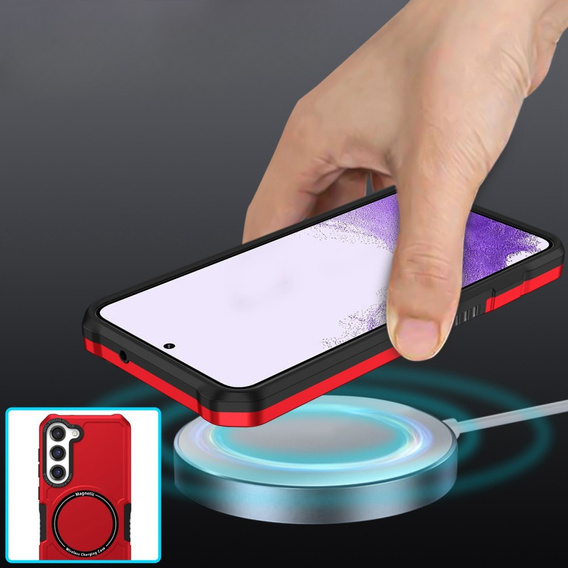Obal na mobil pre Samsung Galaxy S23 Plus, Protective MagSafe, červené