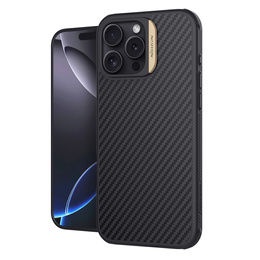 Puzdro pre iPhone 16 Pro Max, pancierované Nillkin, Carbon Fiber, pre Magsafe, zlaté