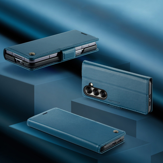 CASEME Litchi Wallet flipové puzdro pre Samsung Galaxy Z Fold7 5G