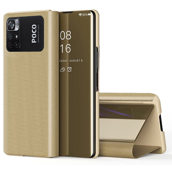 Obal na mobil pre Xiaomi Poco M4 Pro 4G, Clear View, zlaté