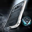 Puzdro LUPHIE pre Nothing Phone 2a / 2a Plus, Armor Bumper, strieborné