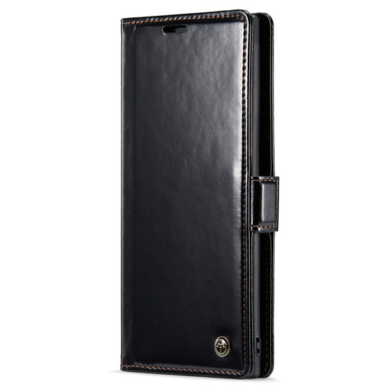 CASEME flipové puzdro pre Samsung Galaxy Note 10 Plus, Waxy Textured, čierne