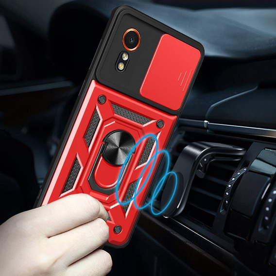 Obal na mobil pre Samsung Galaxy Xcover 7, CamShield Slide, červené
