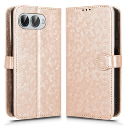 Flipové puzdro pre T Phone 3 5G, Wallet Rhombus, zlaté