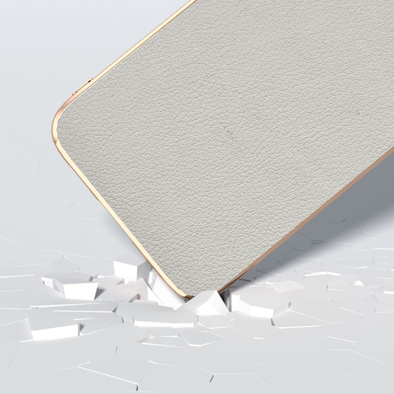 Obal na mobil pre Samsung Galaxy S23 FE, Cowhide Leather, sivé