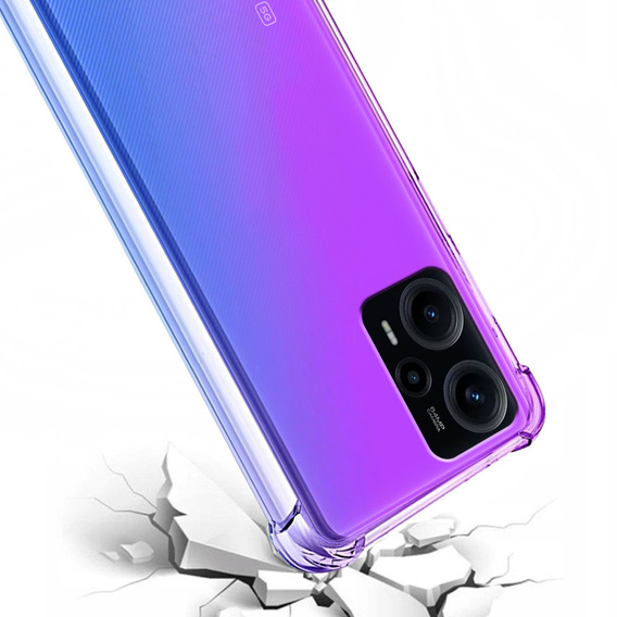 Puzdro pre Xiaomi Poco F5, Gradient Dropproof, Fialová / modrá