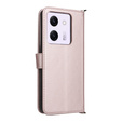 Puzdro s chlopňou pre Xiaomi Poco M7 Pro 5G, Crossbody Leather Wallet, ružové
