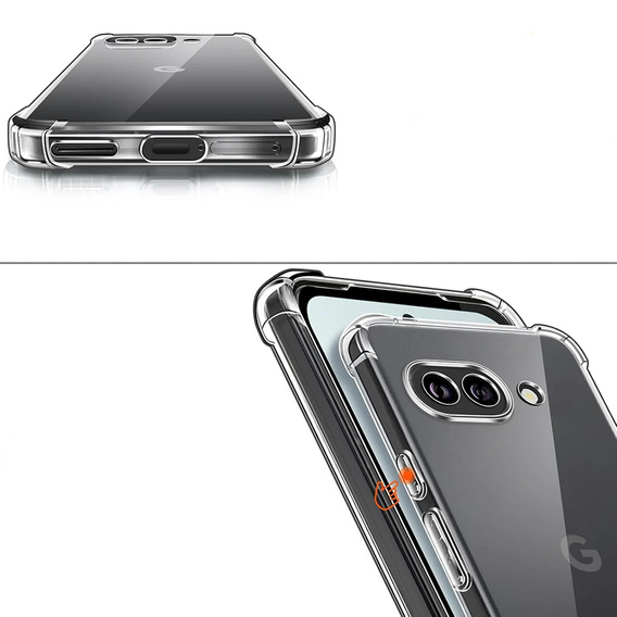 Obal na mobil pre Google Pixel 9A, Dropproof, priehľadné
