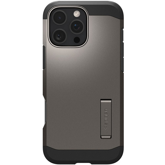 Puzdro Spigen pre iPhone 16 Pro Max, Tough Armor Mag MagSafe, sivé + tvrdené sklo 9H