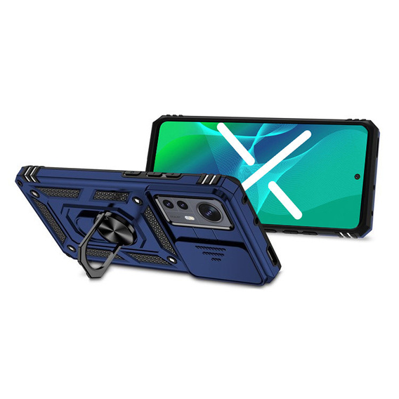 Obal na mobil pre Xiaomi 12 / 12X, CamShield Slide, modré