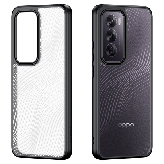 Puzdro DuxDucis pre Oppo Reno 12, Aimo case, transparentné / čierne