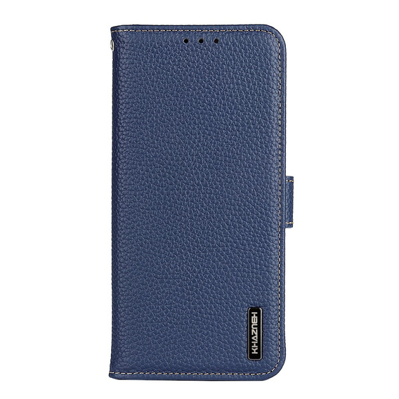KHAZNEH RFID puzdro pre Xiaomi Poco F6, Litchi Texture, modré
