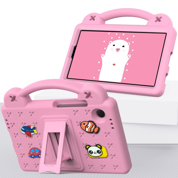 Detské puzdro pre Samsung Galaxy Tab A9, Cute Patterns, so stojanom, ružové