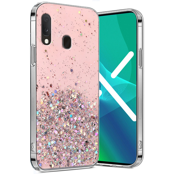 Obal na mobil pre Samsung Galaxy A20E, Glittery, ružové