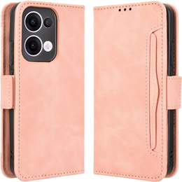 Klapkové puzdro pre Oppo Reno 13, Card Slot, ružové