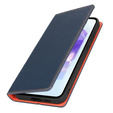Klapkové puzdro pre Samsung Galaxy S25, Litchi Skin Grain, tmavomodré