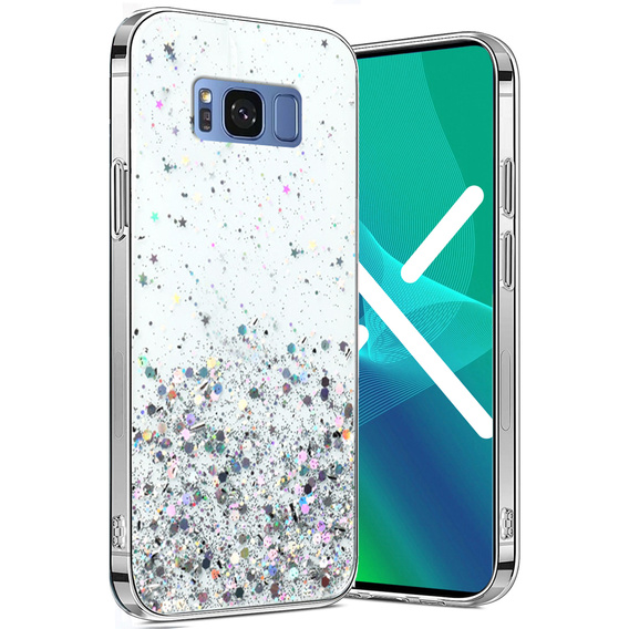 Obal na mobil pre Samsung Galaxy S8+ Plus, Glittery, priehľadné