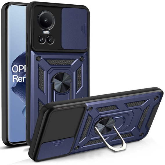 Obal na mobil pre Oppo Reno 10 / 10 Pro, CamShield Slide, modré