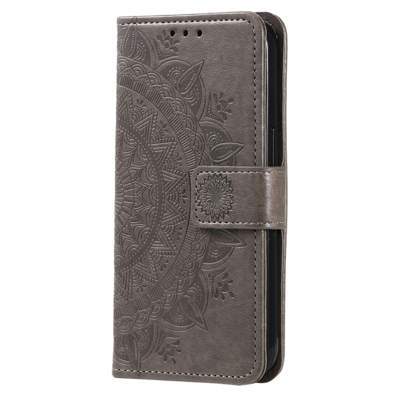 Klapkové puzdro pre Samsung Galaxy S23 FE, Mandala, sivé