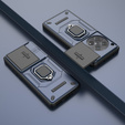 Puzdro pre OnePlus 12 5G, KickStand Camera Lens, modré