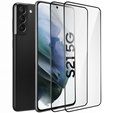 2x tvrdené sklo pre Samsung Galaxy S21, ERBORD 3D pre celý displej