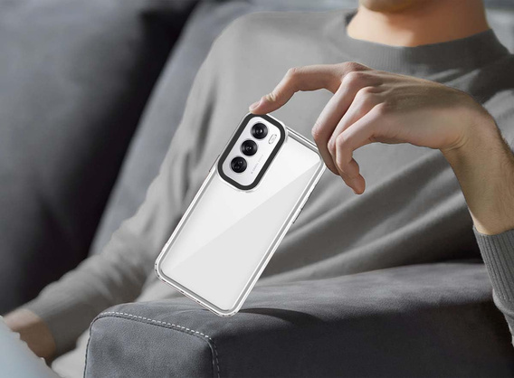 Obal na mobil pre Oppo Reno 12 Pro, Fusion Hybrid, priehľadné