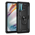 Pancierované obal na mobil pre Motorola Moto G60, Nox Case Ring, čierne