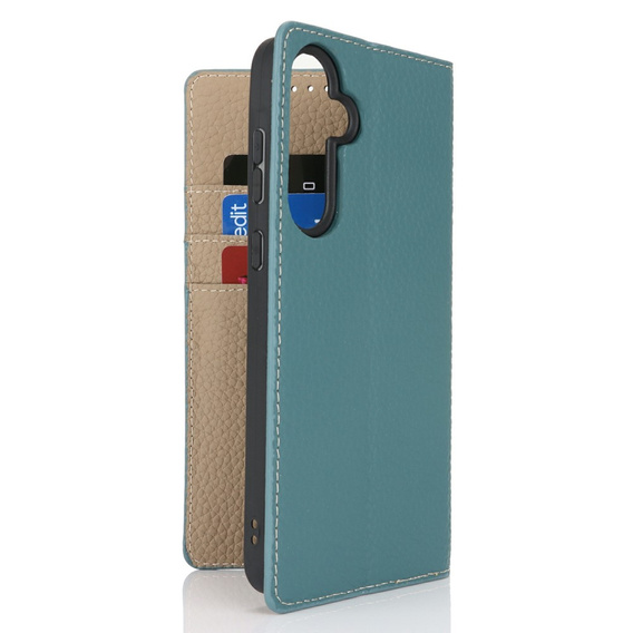 Klapkové puzdro pre Samsung Galaxy S25, Litchi Skin Grain, modré