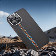 Puzdro pre iPhone 15 Pro, Carbon Fiber MagSafe, čierne