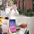 CASEME flipové puzdro pre Samsung Galaxy S10+ Plus, Waxy Textured, ružové