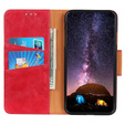 Klapkové puzdro pre Samsung Galaxy S25 Edge, Crazy Horse Wallet, červené