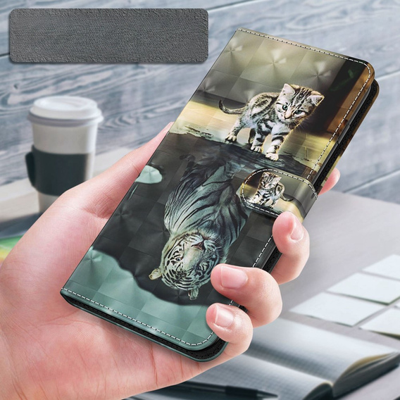 Klapkové puzdro pre Oppo A17, Wallet, Cat & Tiger