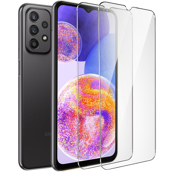 2x tvrdené sklo pre Samsung Galaxy A23 4G/5G, ERBORD 9H Hard Glass na displeji
