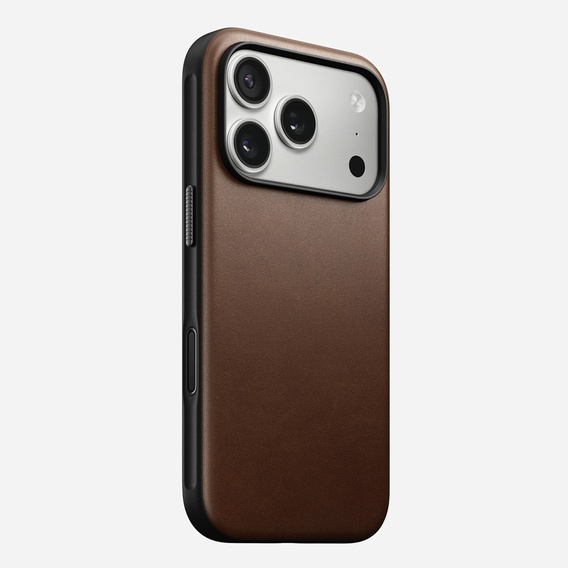 Puzdro Nomad pre iPhone 17 Pro, moderné kožené puzdro, hnedé