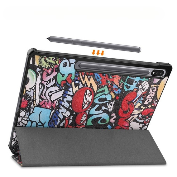 Puzdro pre Samsung Galaxy Tab S9 Plus, Smartcase, graffiti
