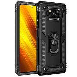 Pancierované obal na mobil pre Xiaomi Poco X3 NFC, Nox Case Ring, čierne