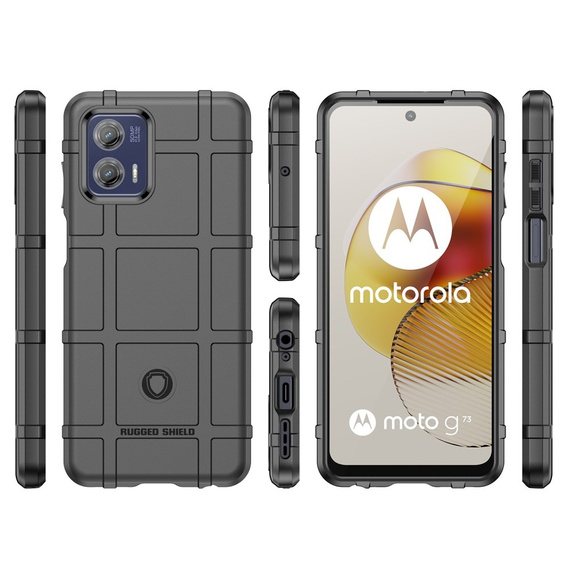 Obal na mobil pre Motorola Moto G73 5G, Rugged Shield, čierne